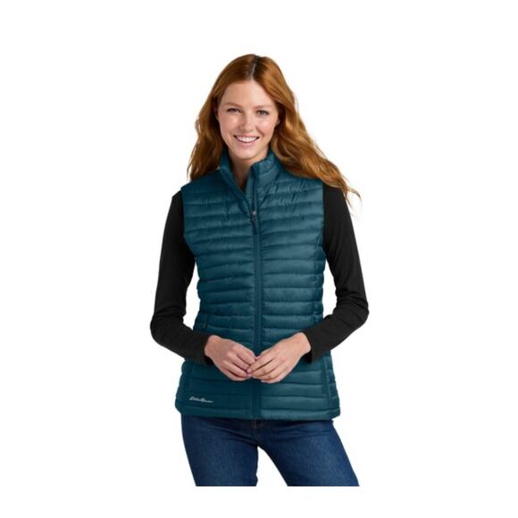 Eddie Bauer teal packable quilted vest - Picture 1 of 9